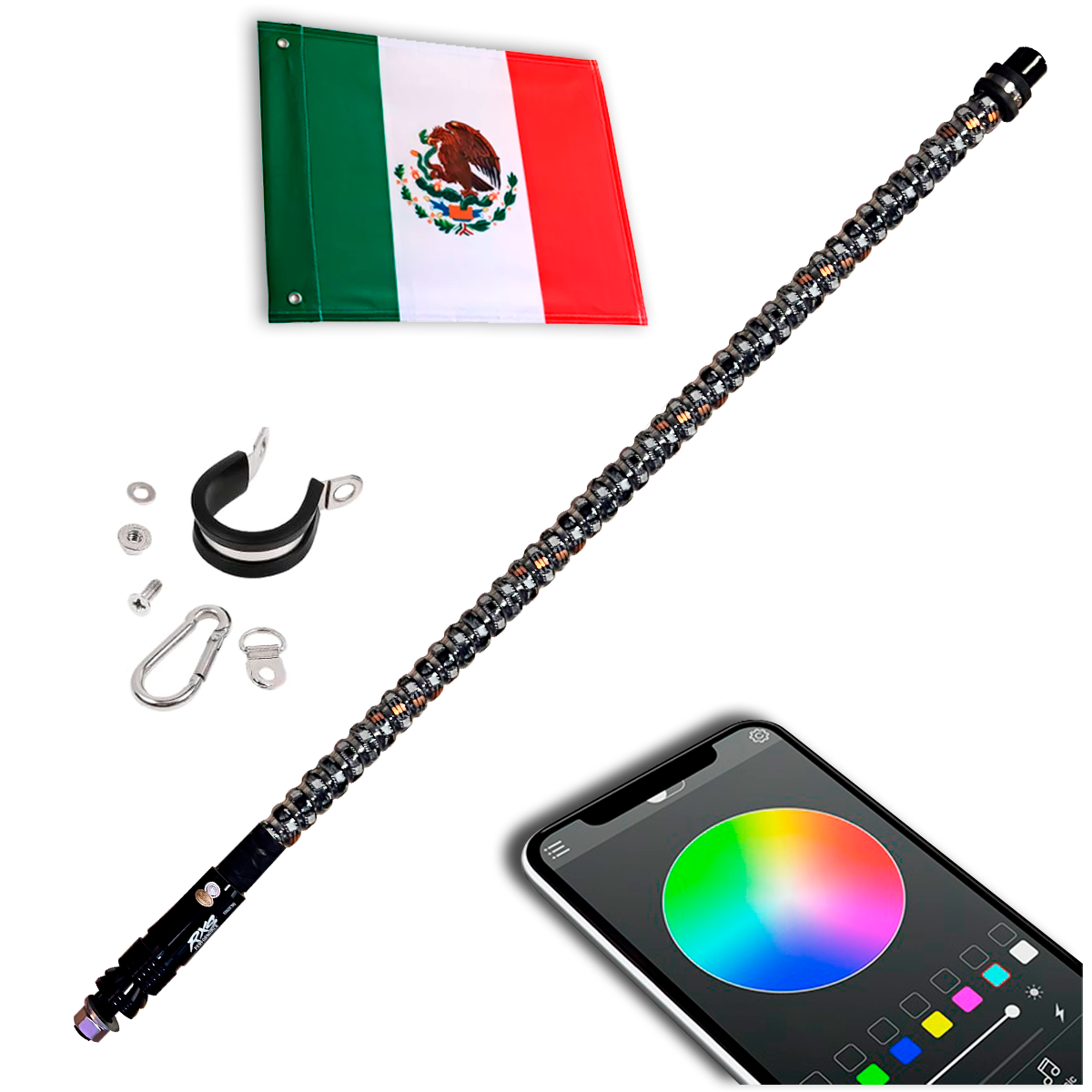 PAR ANTENA 90CM  BLUETOOTH ESPIRAL