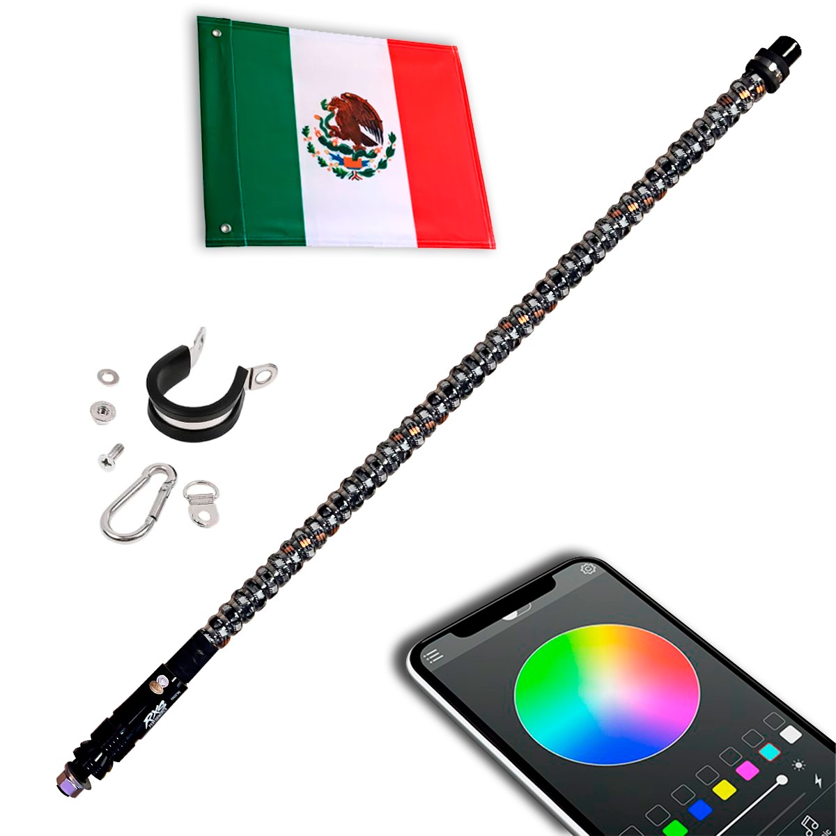 ANTENA 120CM BLUETOOTH ESPIRAL